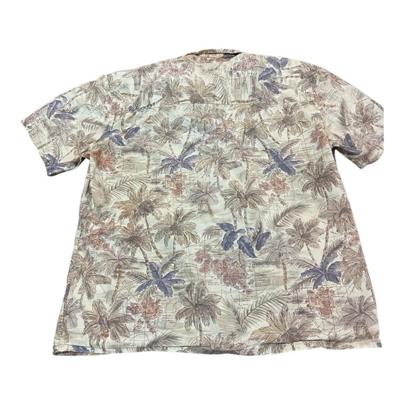 Island Shores Men’s Map 100% Cotton Short Sleeve Button Front Top Sz XL - Picture 2 of 4